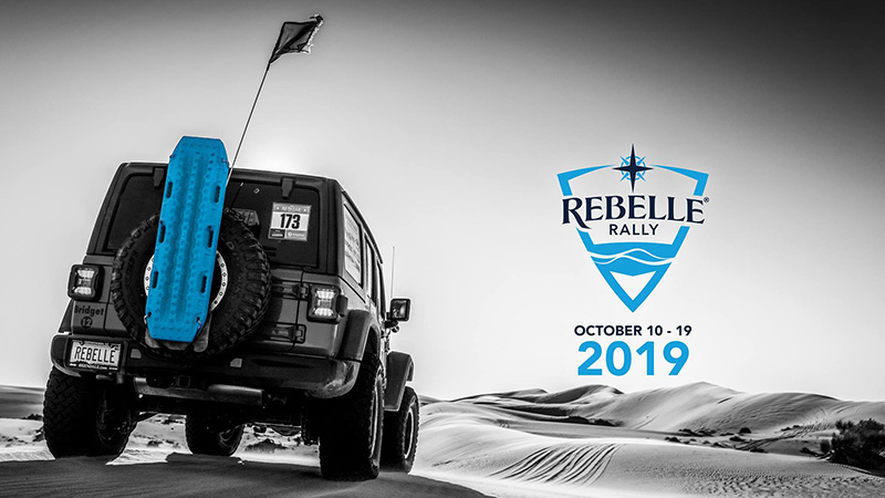 Rebelle Rally jeep in the desert