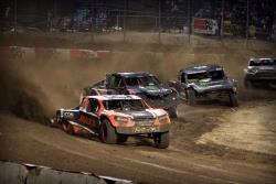 AIRAID-sponsored Jeremy McGrath out front for one of the race at Glen Helen