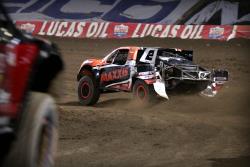 AIRAID-sponsored Jeremy McGrath leading the competition at Glen Helen