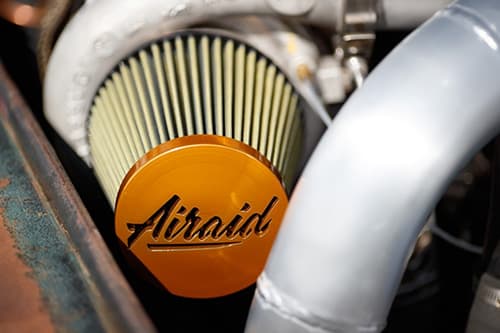 Old Smokey features a custom AIRAID air filter Custom AIRAID air filter