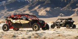 Can-Am Maverick UTVs in the desert