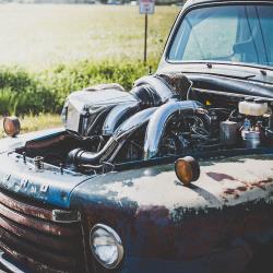 The compound turbo set up on Old Smokey F1